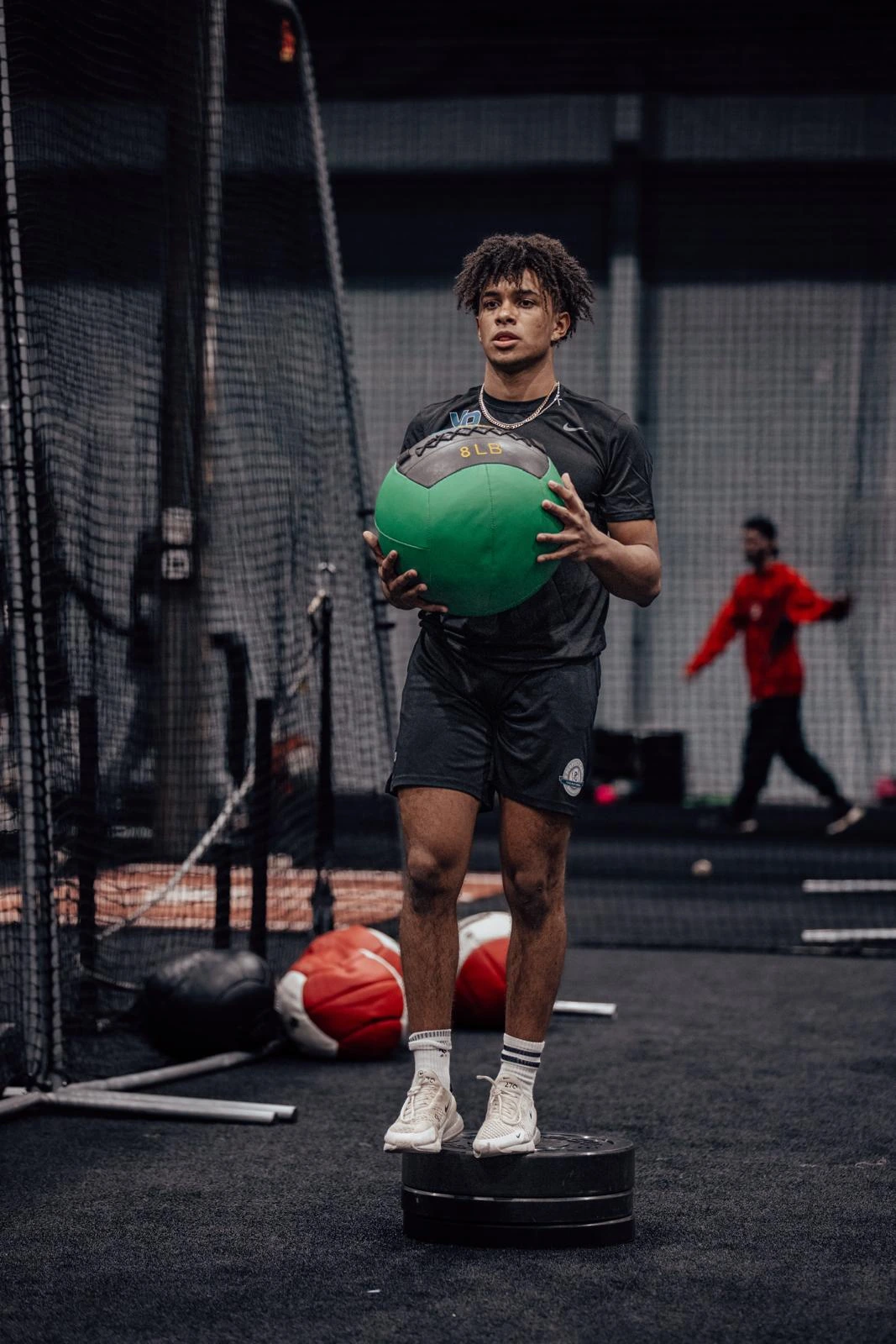 Medicine ball work on the floor